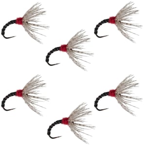 Black Zebra Sakasa Kebari - 6 Tenkara Flies - Size 12