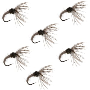 Hares Ear Sakasa Kebari - 6 Tenkara Flies - Size 14
