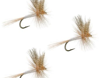 3 Pack Light Cahill Classic Trout Dry Fly Fishing Fly - Hook Size 12