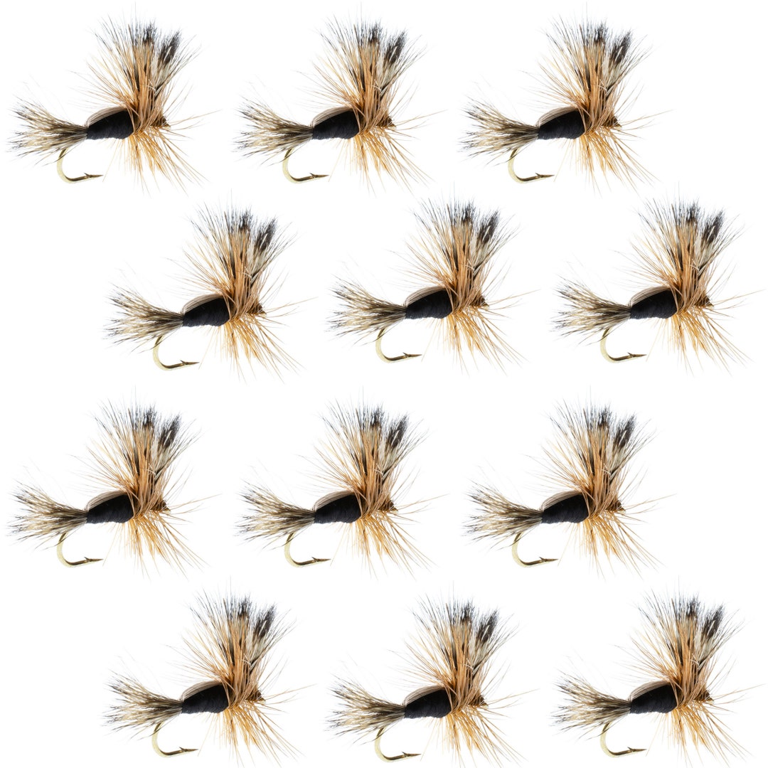 1 Dozen Black Humpy Classic Dry Fly Hand Tied Fly Fishing Trout Flies -   Australia