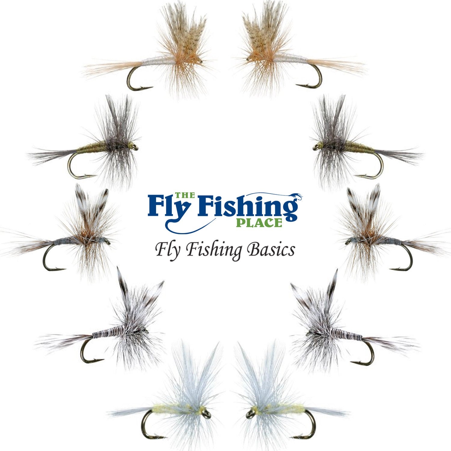 Classic Dry Fly Assortment the Fly Fishing Place Basics Collection 10 Dry  Fishing Flies 5 Patterns Hook Sizes 12, 14, 16 