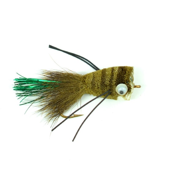 Buy 2-pack Bass Fly Fishing Bug Deer Hair Popper Olive Hook Size 6 Premium  Wide Gape Bass Hooks Online in India 