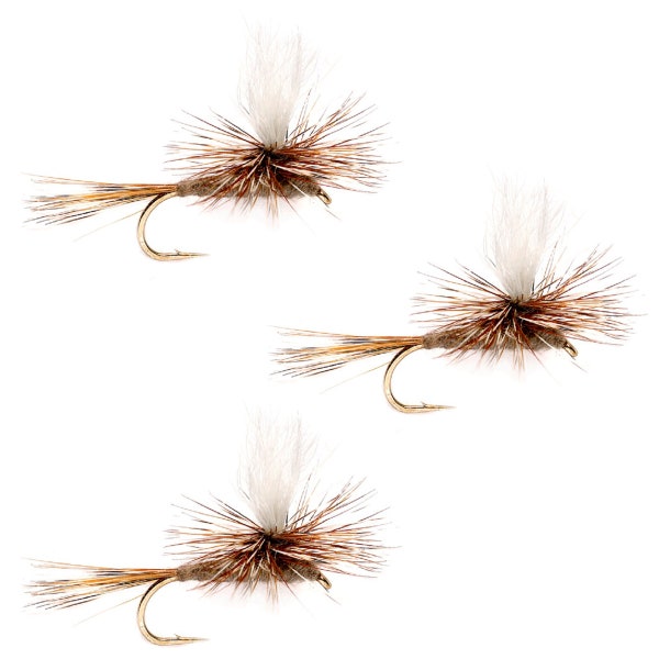 3-Pack Adams Parachute Classic Dry Fly - Hand-Tied Fly Fishing Trout Flies