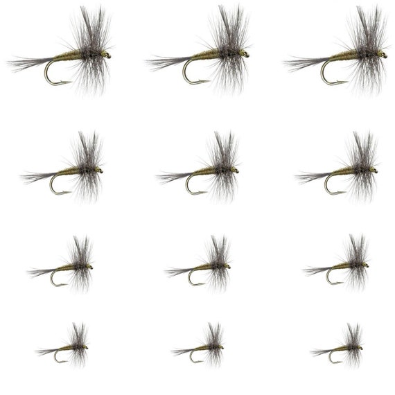 Barbless Blue Winged Olive Dry Fly BWO Sizes 14, 16, 18, 20 1