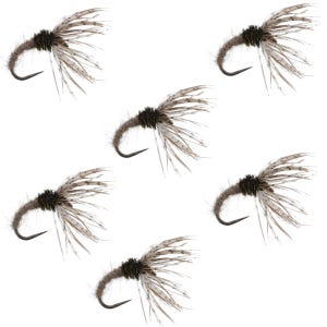 Hares Ear Sakasa Kebari - 6 Tenkara Flies - Size 12