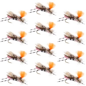 Feth Hopper Pink - Foam Grasshopper Fly Pattern - 12 Flies Hook Size 10