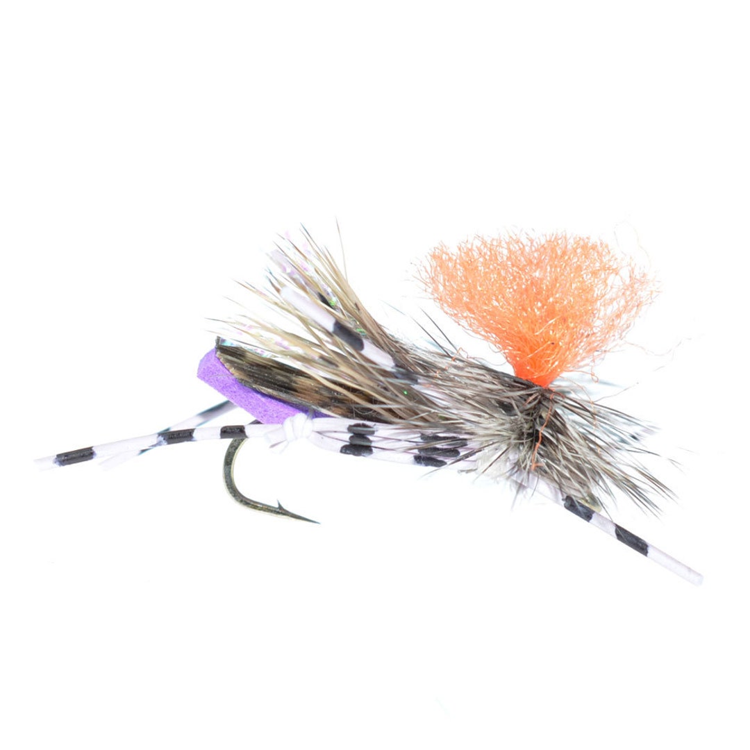 3pack Feth Purple Hopper Foam Body Dry Fly Hook Etsy