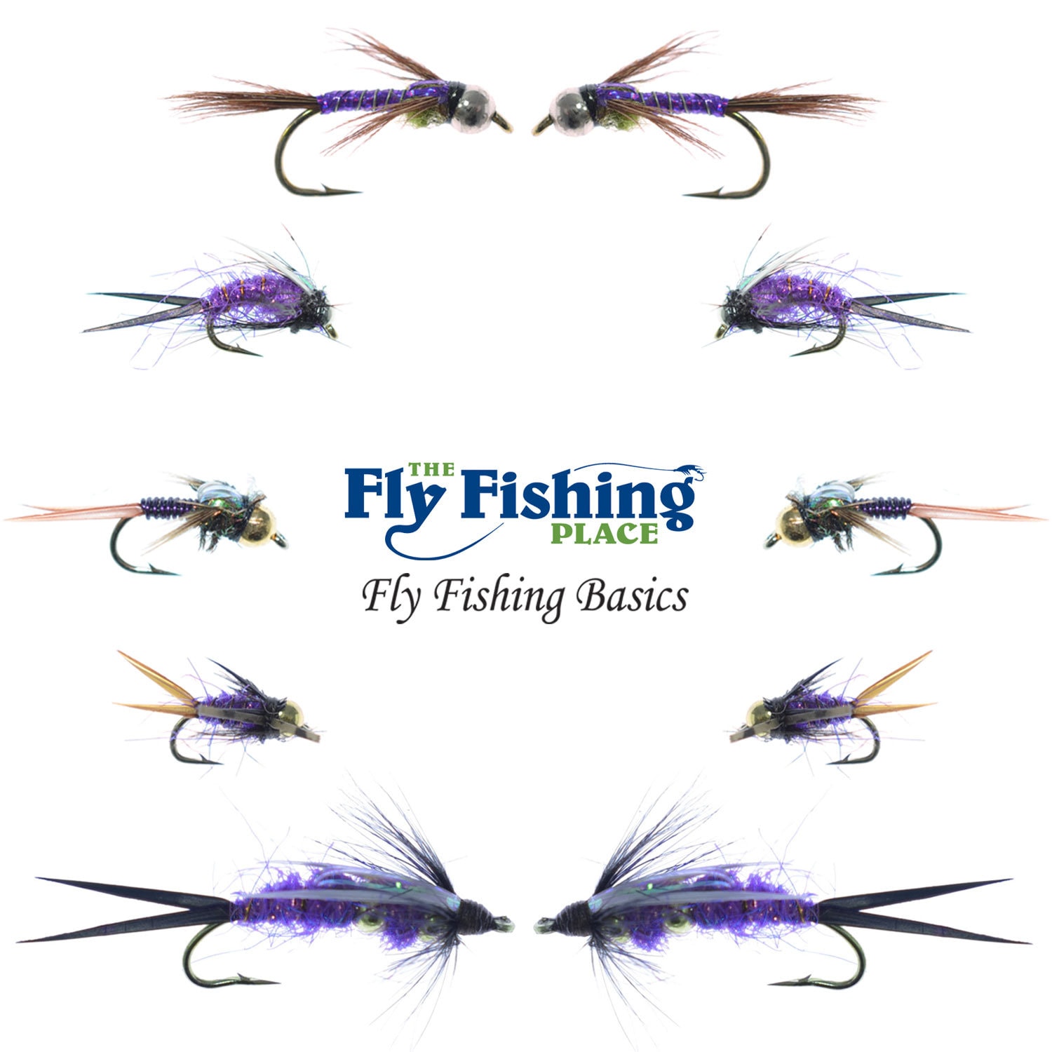 ICE FLIES Hares Ear rubber legs. 4-pack Nymph Available in size 8-14 