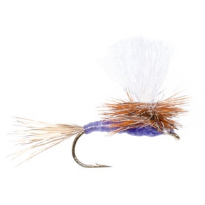 3-Pack Purple Haze Size 16 Parachute Dry Fly - Easy To See - Hand Tied Fly Fishing Trout Flies