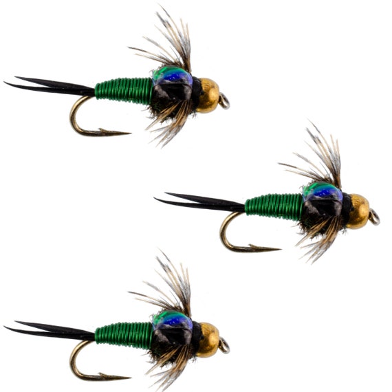 3-pack Green Copper John Bead Head Nymph Trout Fly Trout and Panfish Fly  Fishing Flies Hand Tied Trout Flies -  Canada