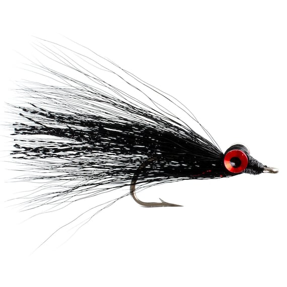 3-Pack Clousers Minnow Size 1/0 Black Saltwater and Bass Flies Fly Fishing  Flies - Hand Tied Saltwater Flies
