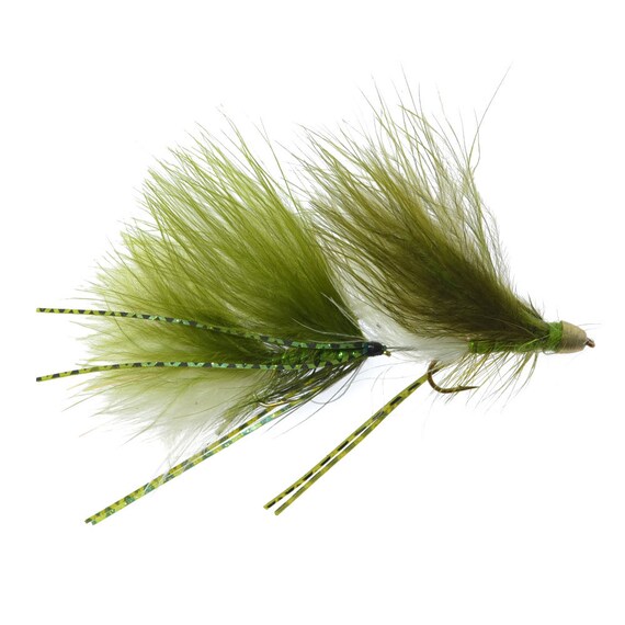 3-pack Peanut Envy Streamer White/olive Articulated Trout and Bass