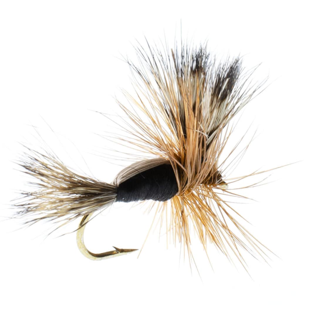3-pack Black Humpy Size 12 Classic Dry Fly Hand Tied Fly Fishing Trout Flies  -  Denmark