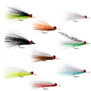 Clousers Minnow Freshwater Assortment Size 4 - Set of 9 Freshwater Trout Bass Flies Fly Fishing Flies - Hand Tied Freshwater Flies