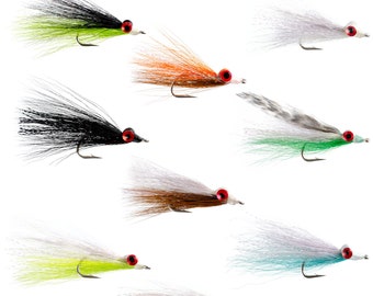 Clousers Minnow Freshwater Assortment Size 4 - Set of 9 Freshwater Trout Bass Flies Fly Fishing Flies - Hand Tied Freshwater Flies