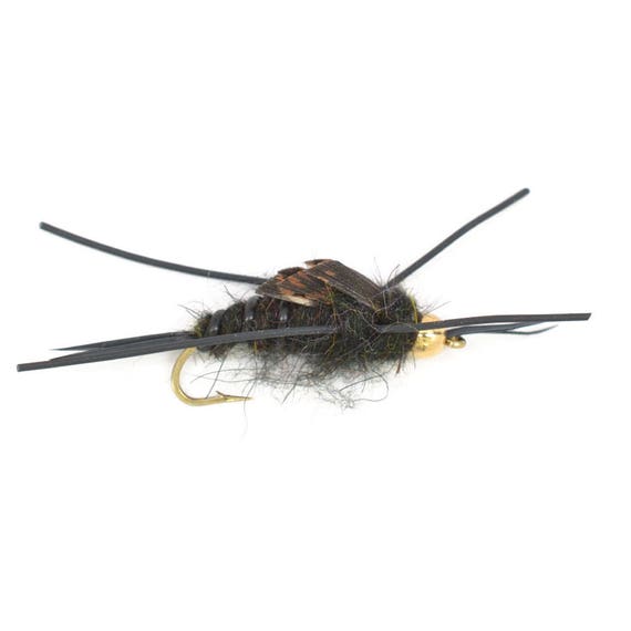 Hook Size 10 Rubber Legs Bullethead Cicada Dry Fly Fishing Flies 4 Flies