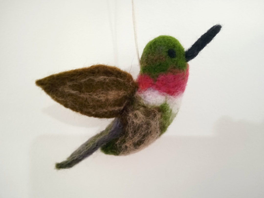 Felted Hummingbird Needle Felted Ruby-throated Hummingbird, Wool Christmas Ornament - Etsy