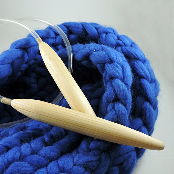 Géant tricot aiguilles en bois Super gros Needles.25mm. Jumbo Etsy