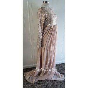 Gold Sequin Maternity Shoot Dress - Etsy