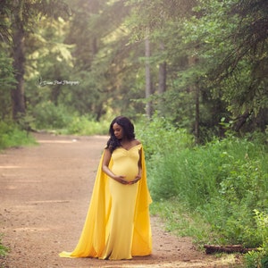 CAPE Maternity sleevless Bellshape Gown~Maternity Photoshoot/Baby Shower Gown/PLUS sizes