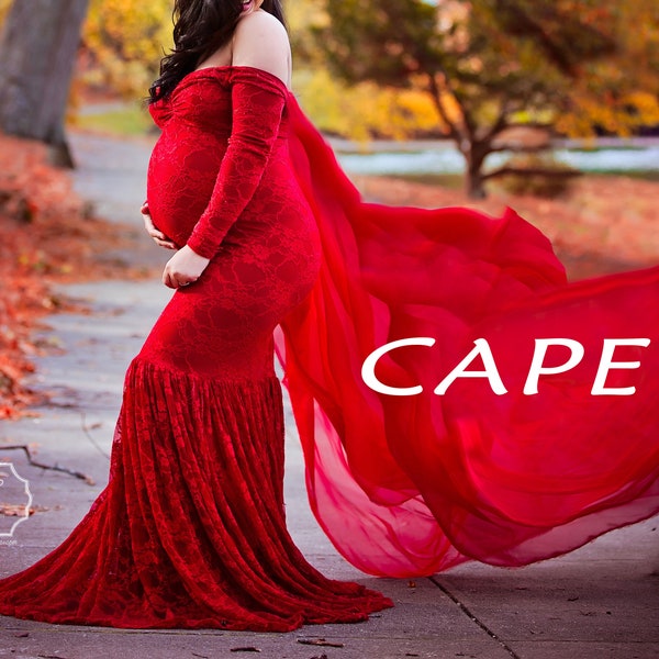 DETACHABLE Chiffon Train/Scarf/Sawl/CAPE/WRAP for Flowy Maternity photo effect/photo shoot accessory/maternity session/maternity fashion