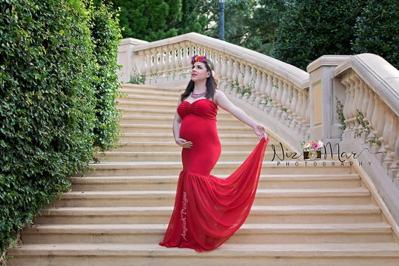 RUBY-FullyLined Slimfit/Mermaid Jersey/Flowy ChiffonTrain/Maternity Elegant Colorful Photo Gown/Baby Shower/Photo Shoot RUBY-FullyLined Slimfit/Mermaid Jersey/Flowy ChiffonTrain/Maternity Elegant Colorful Photo Gown/Baby Shower/Photo Shoot