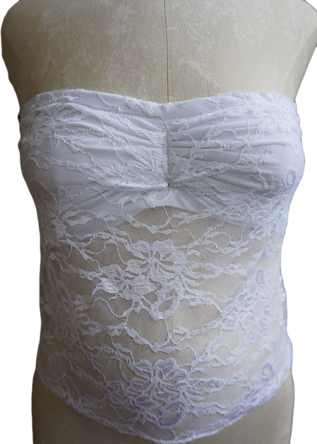 Gray Bandeau Top, Floral Lace Strapless Bras, Lace Tube Top, B2013 -   Canada