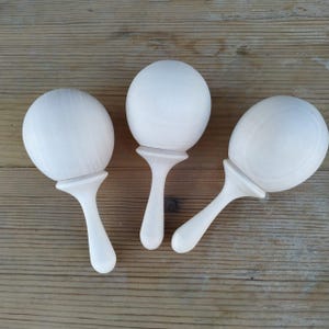 Wooden Baby Rattle Craft Blank - Perfect for DIY Projects