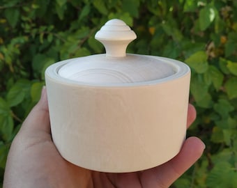 Wooden Round Box | Craft Blank for DIY Projects | Home Decor | Jewelry Organizer | 90 mm diameter