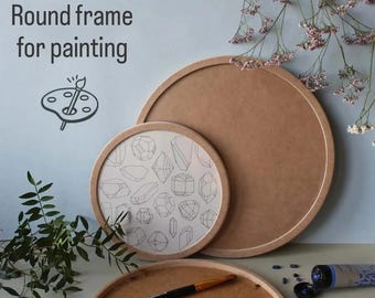 Round Frame for Painting – With Protective Acrylic Insert