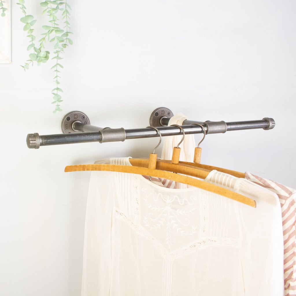 Industrial Steel Pipe Clothes Rail Etsy UK