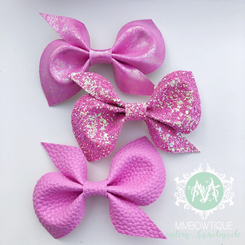 Leatherette Bow Headband Pinch Bow Headband Girls Headband Baby Girl Headband