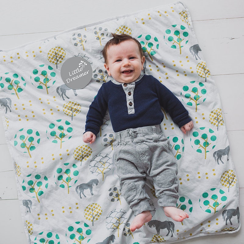 Set Of Gender Neutral Milestone Cards & Wild Ponies Blanket | Etsy