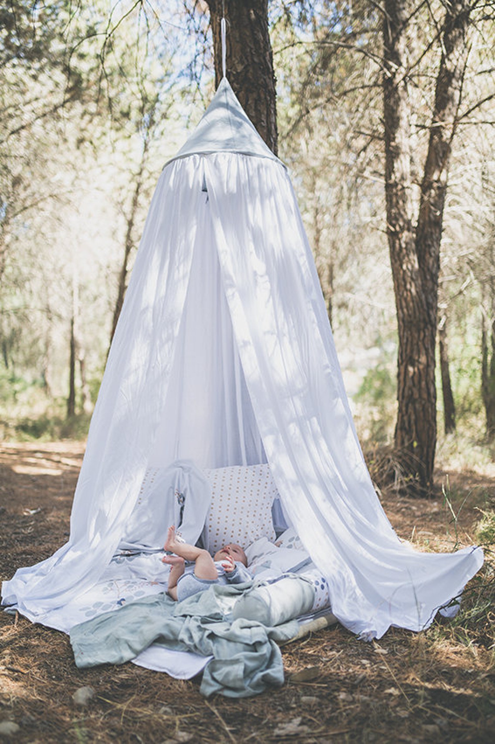 Kids Play Tent & Bed Canopy Organic Cotton Hanging Tent Etsy UK