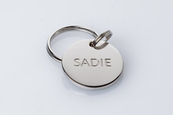Dog Tag Cat Tag Pet Id Tag Circular Round Shaped Tag Etsy<script async src=