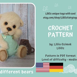 Crochet pattern toy amigurumi teddy bear  (Amigurumi Doll Pattern)