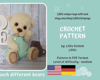 Crochet pattern toy amigurumi teddy bear  (Amigurumi Doll Pattern)