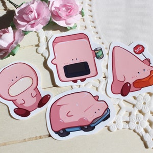 Kirby Hand-Cut Stickers | Cute Fan Art
