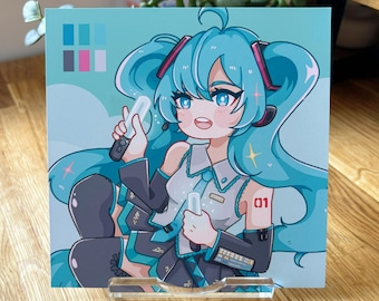 Miku Square Print (14.5cm) | Vocaloid Fanart