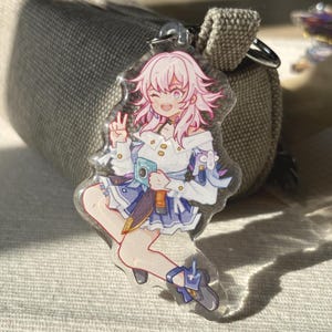 7 mars - Porte-clés/Porte-clés/Charme en acrylique double face | Éventail de rails étoilés Honkai