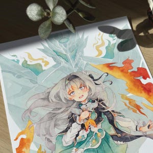 Firefly - Honkai: Sternenschiene | A4/A5 Druck - Aquarell Fan Art