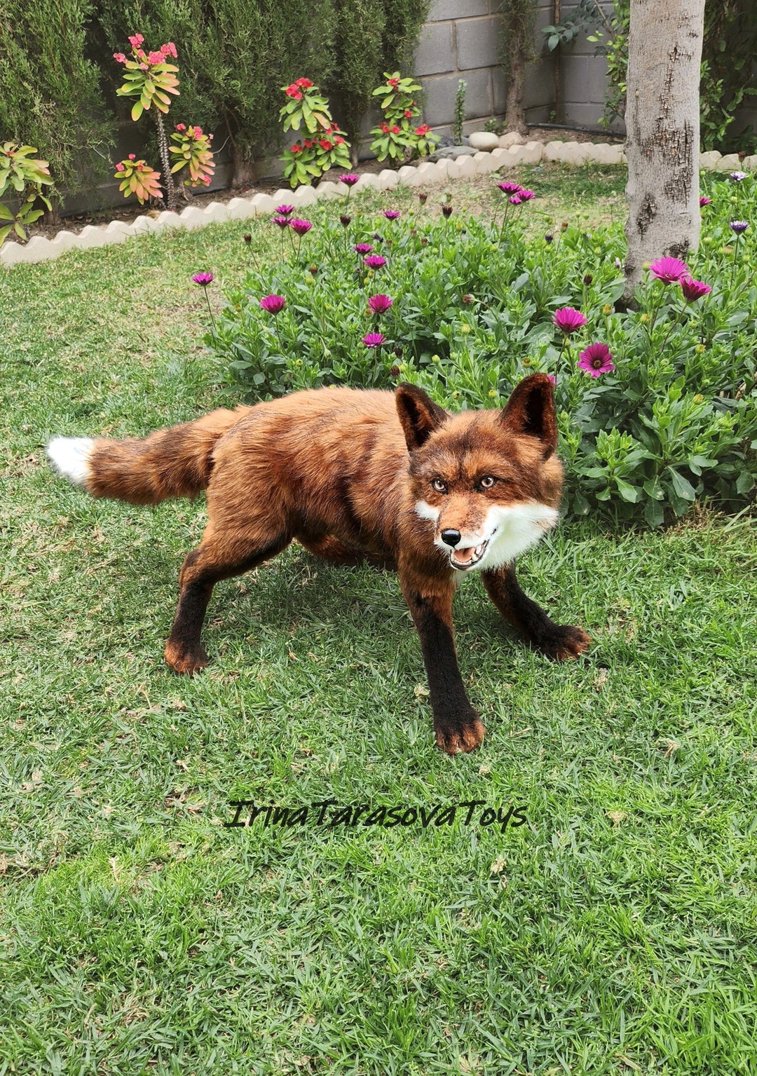 Fox Realistic Toy Red Stuffed Animal Taxidermy Copy of Pet