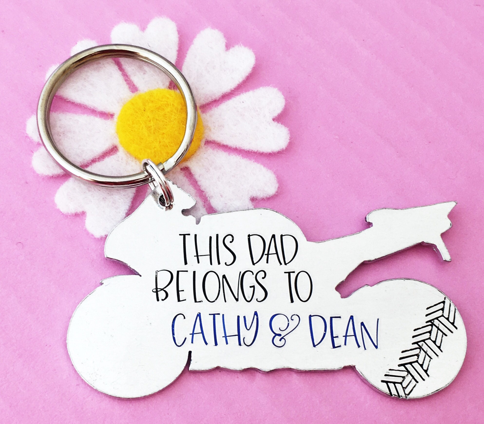 Dad Motorbike Gift Daddy Motorbike Gift Motorbike Keyring Etsy