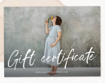 Photography gift certificate template, Canva, Photoshop, Photography gift card template, Photo Gift Cards, Photography Gift Certificate C06
