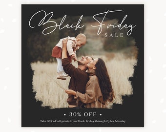 Black Friday Marketing Template, Black Friday Photoshop Template, Black Friday Sale Promotion, Square, Instagram, Social media, Facebook