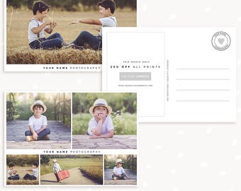May include: Photography postcards with multiple images of children in outdoor settings. The front of the cards show various photos, while the back has a heart-shaped logo and text: "25% OFF ALL PRINTS" and "USE CODE ZSPRINTS".