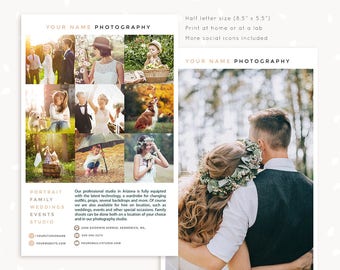 flyer template download photography brochure template etsy
