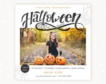 Halloween mini session template, Halloween Photography, Halloween Marketing, Halloween social media, Halloween minis, printable, download