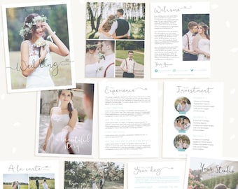 Wedding Photography Magazine Template, Wedding brochure, Welcome packet, 10 Page Digital Magazine, Wedding Photography Marketing, psd guide