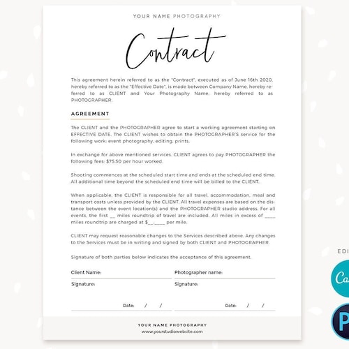 Photographer Proposal Template Photography Forms Forms for Etsy Photographer Proposal Template Photography Forms Forms for Etsy